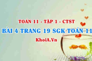 Bài 4 trang 19 SGK Toán 11 Tập 1 Chân trời sáng tạo
